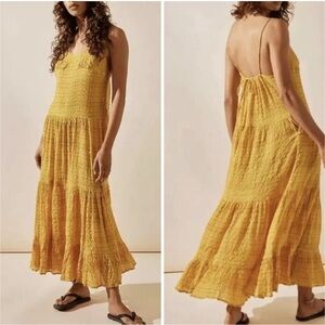 Free People Marigold Maxi Dress in Tumeric Combo